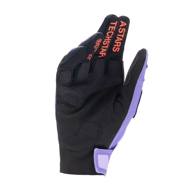 Alpinestars Techstar 2024 motokrossz kesztyű lila-világoskék-naracssárga
