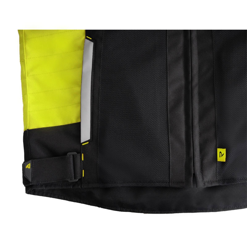 Street Racer Evans Air motoros kabát fekete-fluo sárga