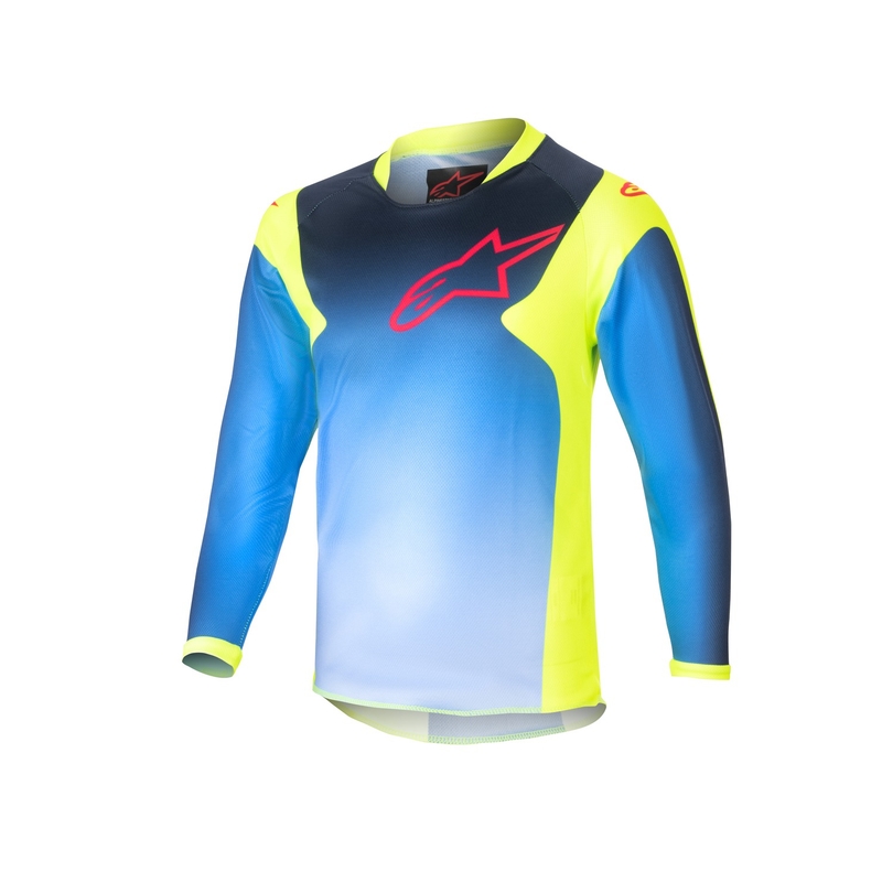 Alpinestars Racer Hoen 2024 gyerek motokrossz mez sárga fluo-sötétkék