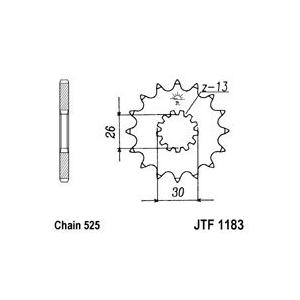Első lánckerék JT JTF 1183-17 17 fogak,525