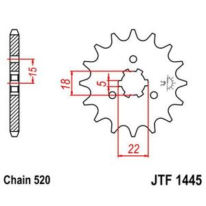 Első lánckerék JT JTF 1445-11 11 fogak,520