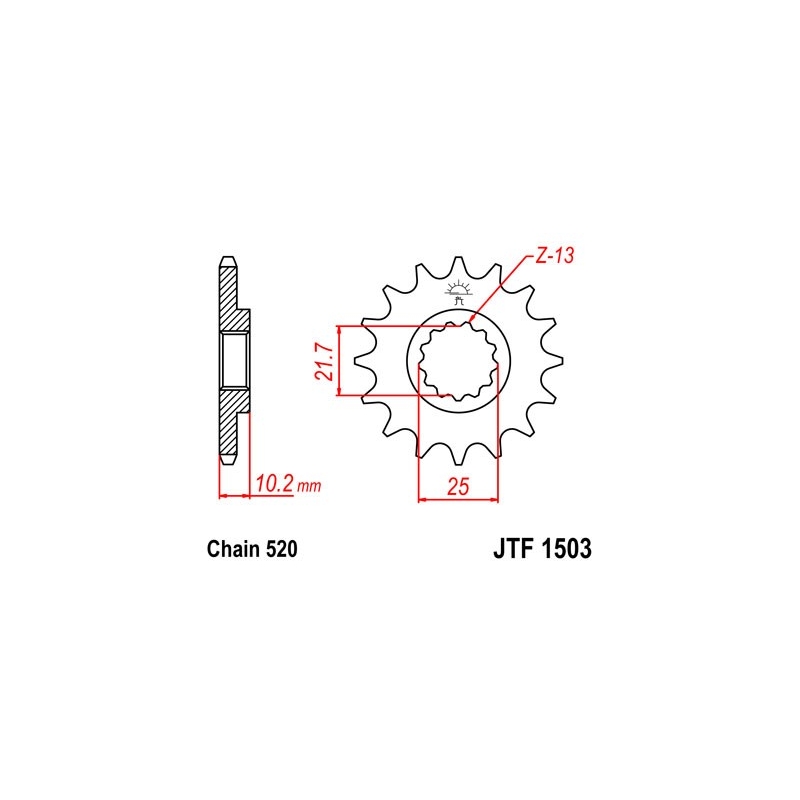 Első lánckerék JT 12 fogak,520