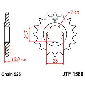Első lánckerék JT JTF 1586-15 15 fogak,525