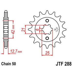 Első lánckerék JT JTF 288-15 15 fogak,530