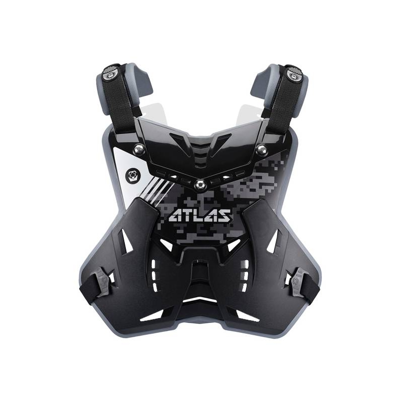Mellkas- és hátvédő Defender Digital Stealth, ATLAS gyerekek (fekete, Vel. UNI)