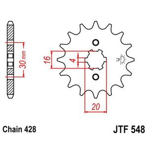 Első lánckerék JT JTF 548-14 14 fogak,428