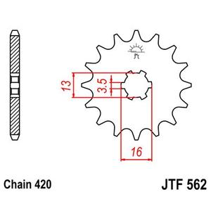 Első lánckerék JT JTF 562-09 9 fogak,420
