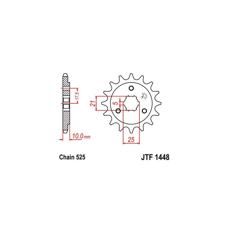 Első lánckerék JT 13 fogak,525
