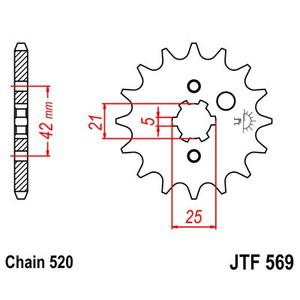 Első lánckerék JT JTF 569-18 18 fogak,520