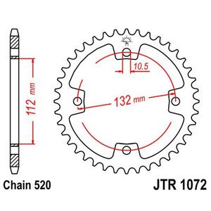 Csillagkerék JT JTR 1072-38 38 fogak,520
