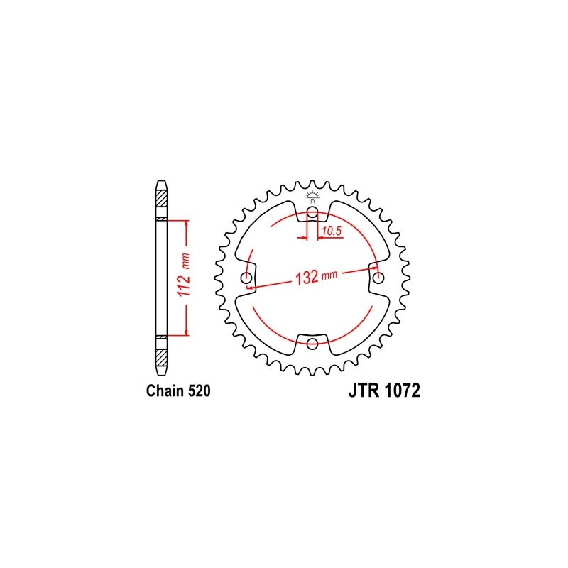 Csillagkerék JT 38 fogak,520