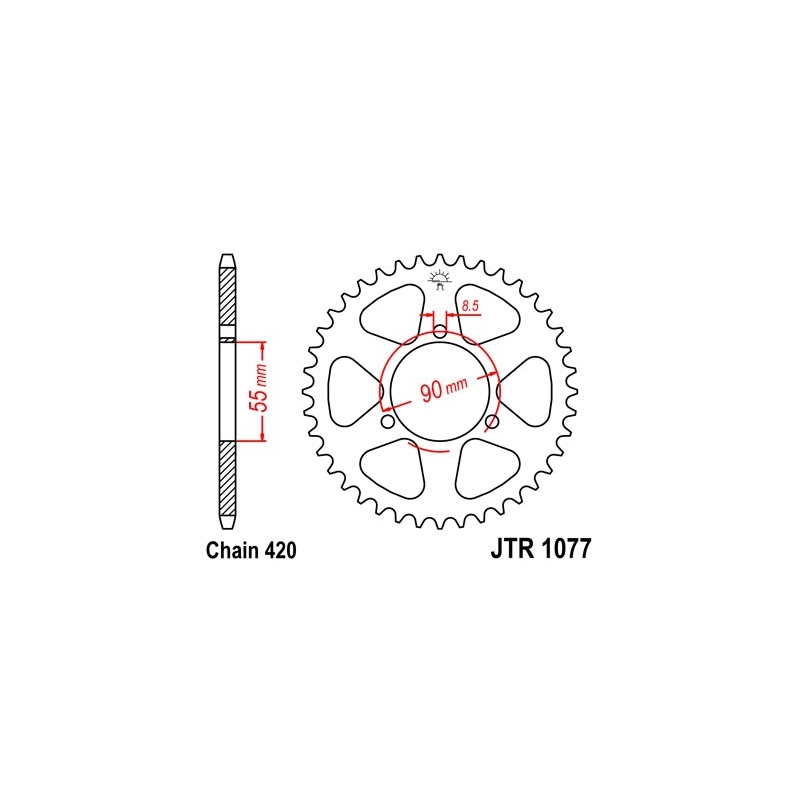Csillagkerék JT 47 fogak,420