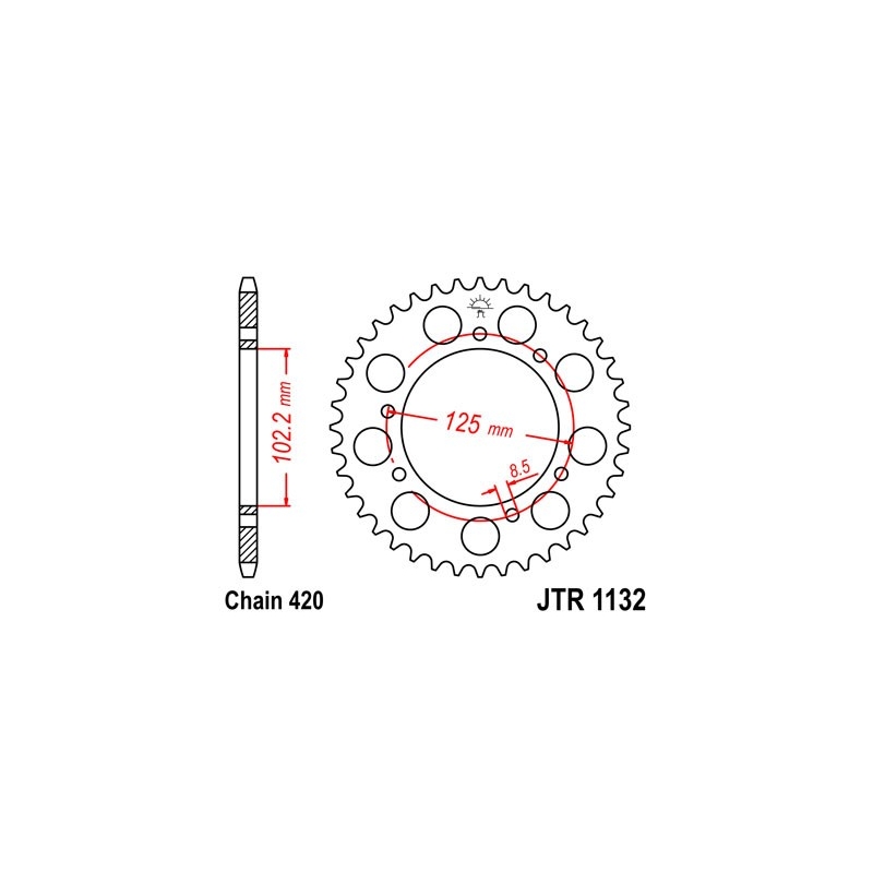 Csillagkerék JT 48 fogak,420