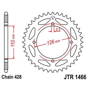 Csillagkerék JT JTR 1466-47 47 fogak,428