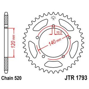 Csillagkerék JT JTR 1793-45 45 fogak,520