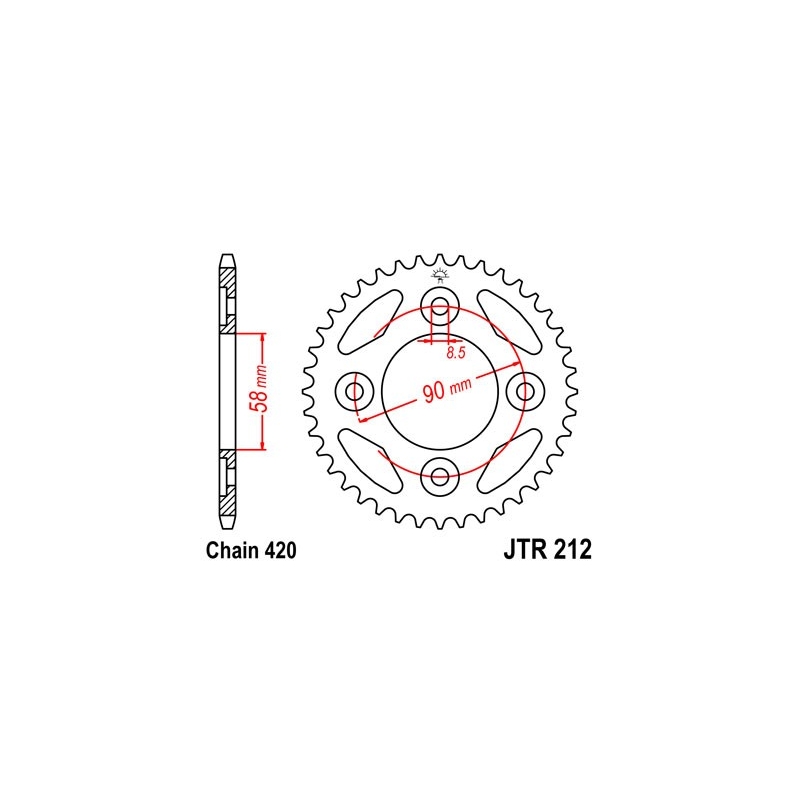 Csillagkerék JT 35 fogak,420