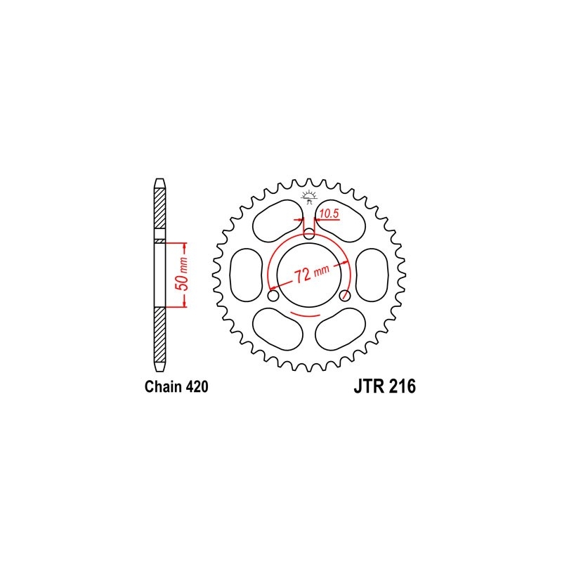 Csillagkerék JT 36 fogak,420