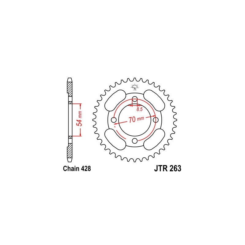 Csillagkerék JT 34 fogak,428