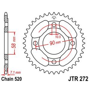 Csillagkerék JT JTR 272-31 31 fogak,520