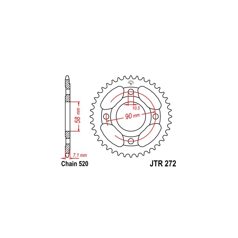 Csillagkerék JT 31 fogak,520