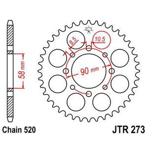 Csillagkerék JT JTR 273-41 41 fogak,520
