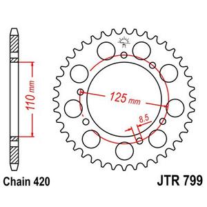 Csillagkerék JT JTR 799-50 50 fogak,420