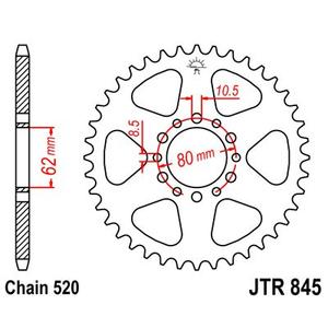 Csillagkerék JT JTR 845-40 40 fogak,520