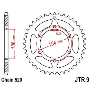 Csillagkerék JT JTR 9-47 47 fogak,520