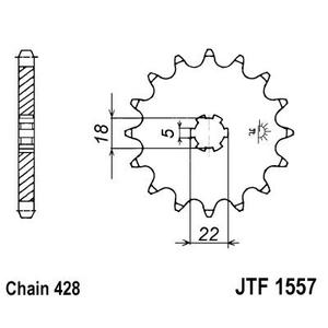 Első lánckerék JT JTF 1557-11 11 fogak,428