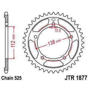 Csillagkerék JT JTR 1877-45 45 fogak,525