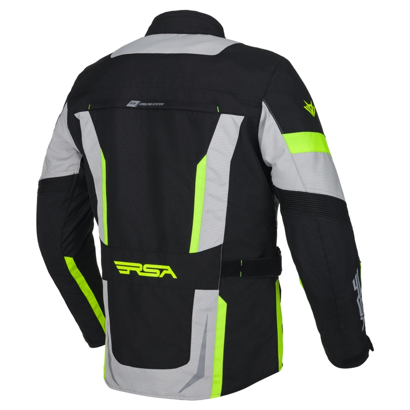 RSA EXO 2 motoros kabát fekete-szürke-fluo sárga