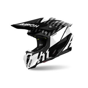 Airoh Twist 3 Thunder 2024 motokrossz sisak fényes fekete-fehér