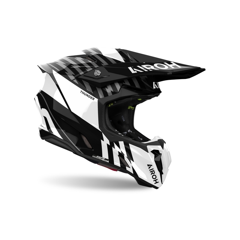 Airoh Twist 3 Thunder motokrossz sisak fényes fekete-fehér