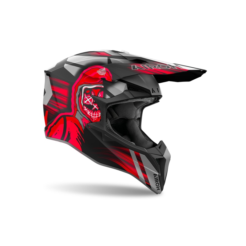 Airoh Wraaap Cyber motocross sisak matt piros