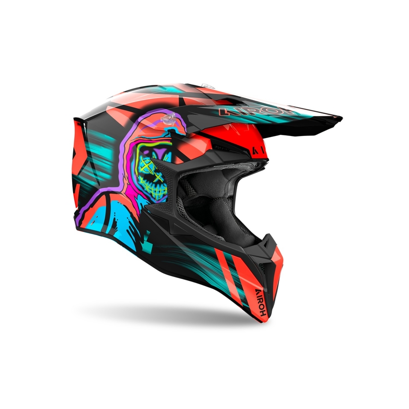 Airoh Wraaap Cyber motocross sisak fényes narancssárga