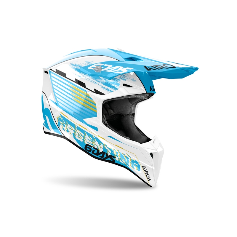 Airoh Wraaap Six Days Argentina 2024 motocross sisak - limitált kiadású fényes kivitelben