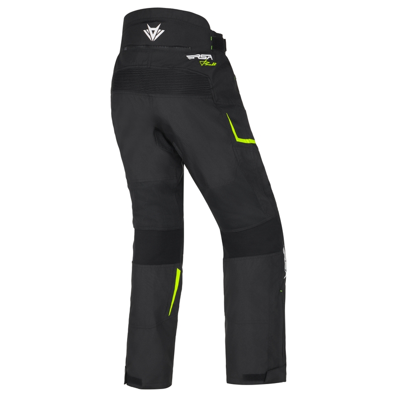 RSA Bolt női motoros nadrág fekete-fehér-fluo sárga