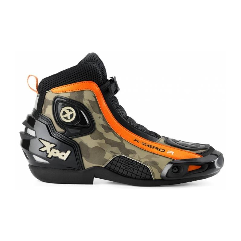 XPD X-Zero R motorkerékpár csizma fekete-camo-narancs