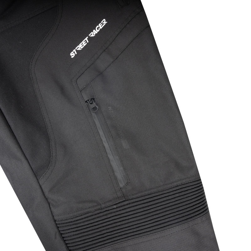 Street Racer Vix fekete hosszított motoros nadrág