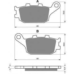 Fékbetét GOLDFREN 021 S33 STREET REAR