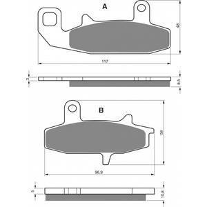 Fékbetét GOLDFREN 036 AD  OFF-ROAD FRONT