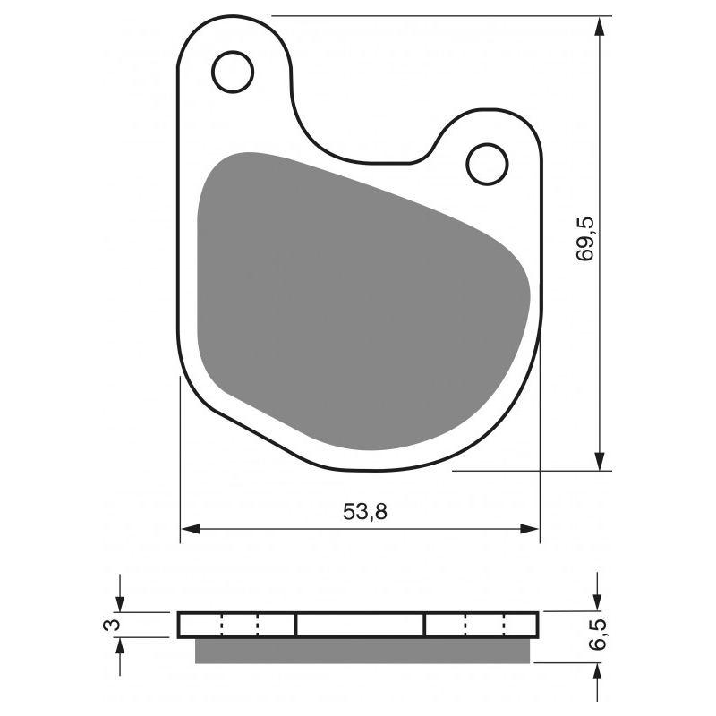 Fékbetét GOLDFREN AD (1 left + 1 right)