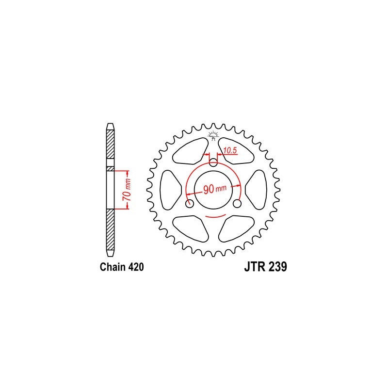 Csillagkerék JT 40 fogak,420