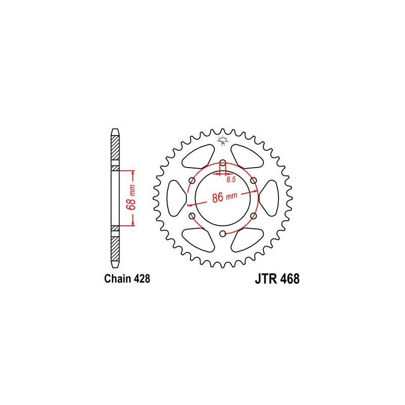 Csillagkerék JT 46 fogak,428