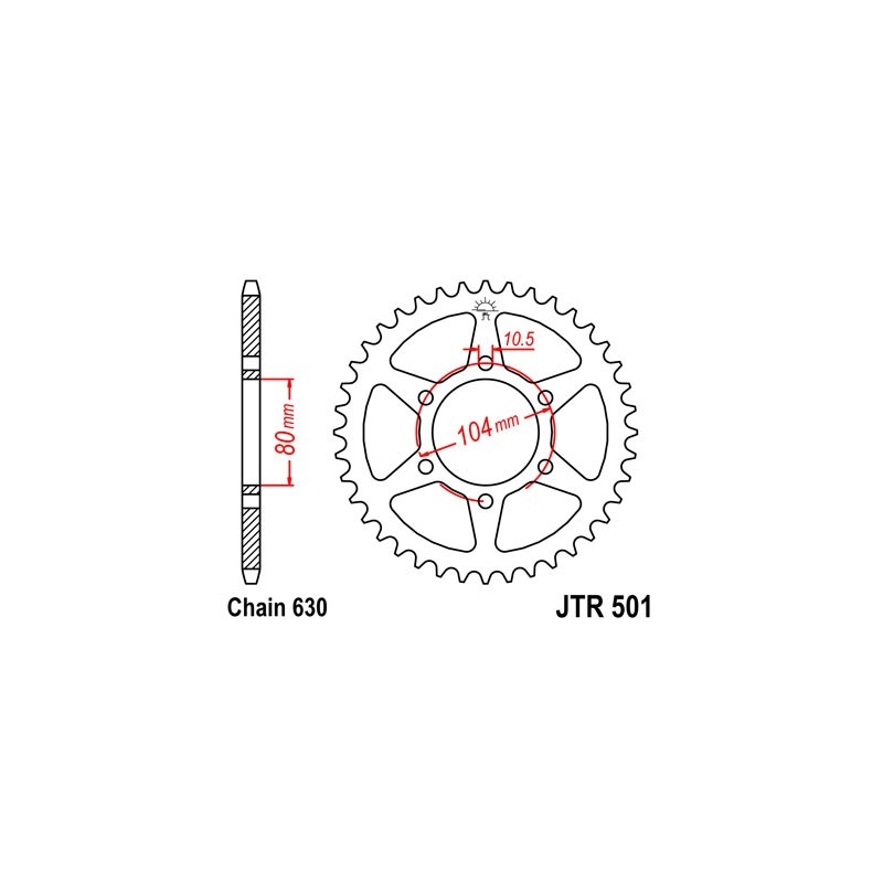 Csillagkerék JT 41 fogak,630