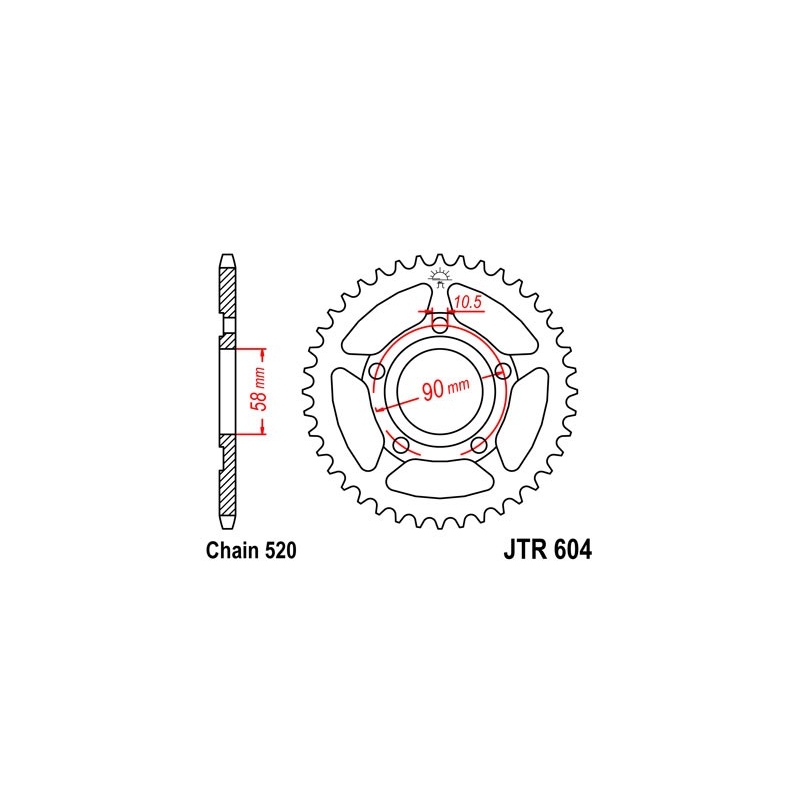 Csillagkerék JT 35 fogak,520
