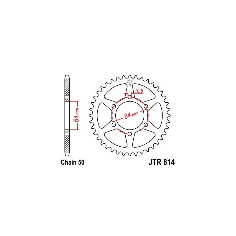 Csillagkerék JT 45 fogak,530