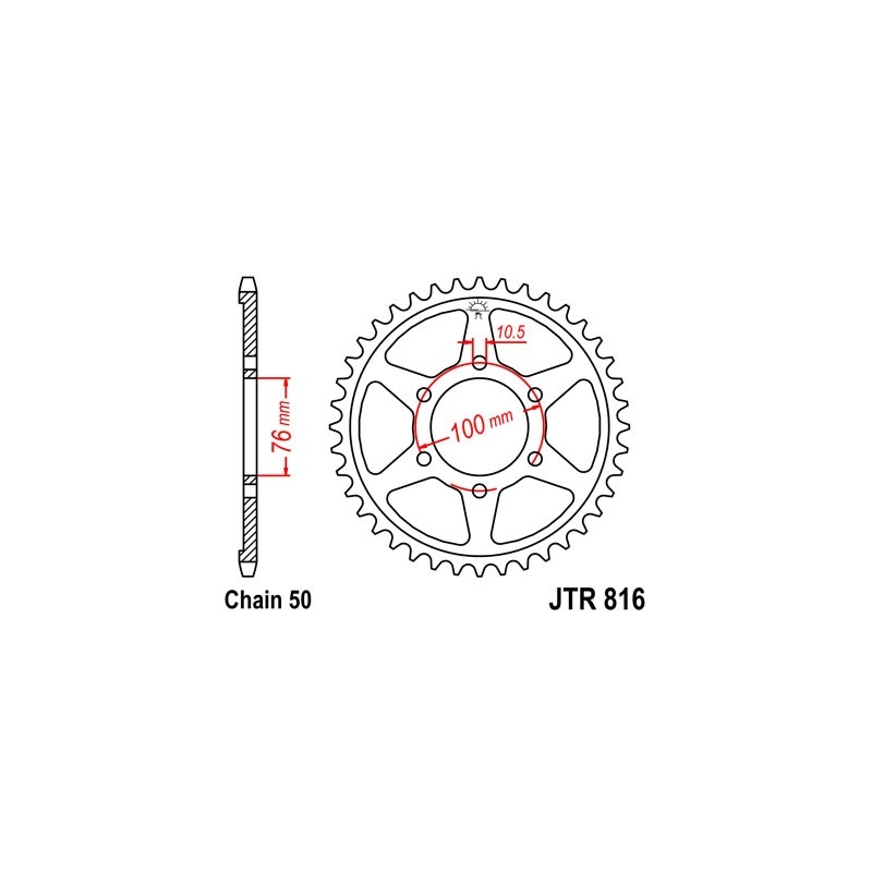Csillagkerék JT 42 fogak,530