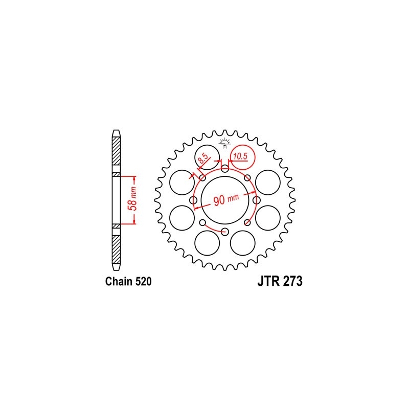Csillagkerék JT 39 fogak,520