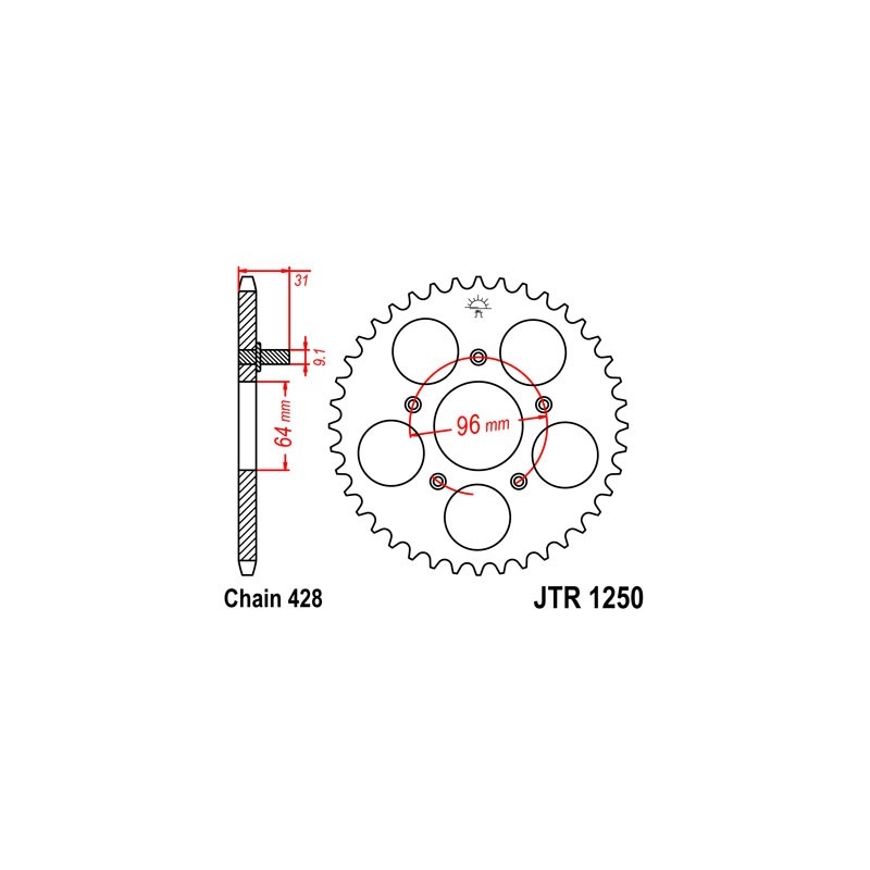 Csillagkerék JT 56 fogak,428